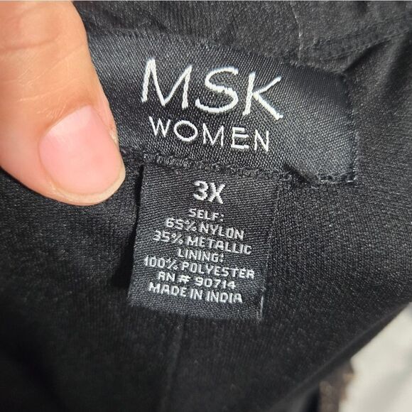 MSK Glitter-Print Palazzo Pants wide leg sz 3x - Picture 6 of 12